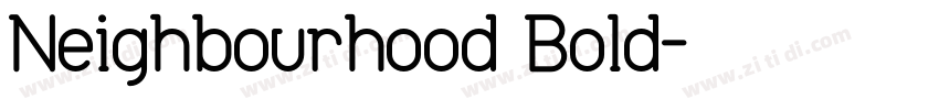 Neighbourhood Bold字体转换